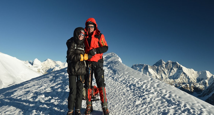 climbing at mera peak
