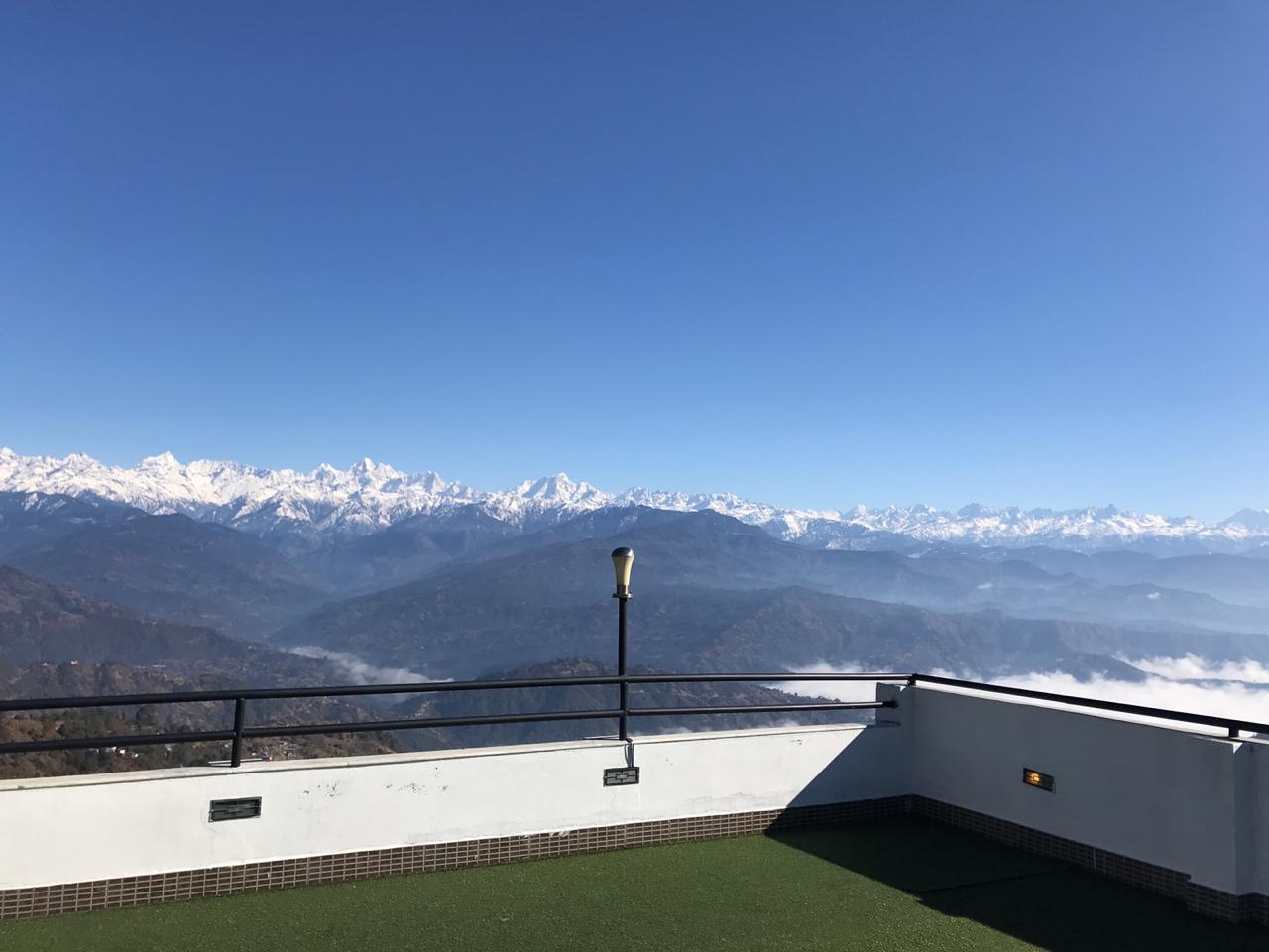 view from hotel himalayan villa nagarkot