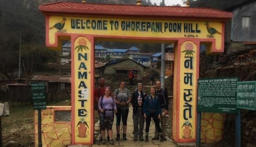 ghorepani entering gate
